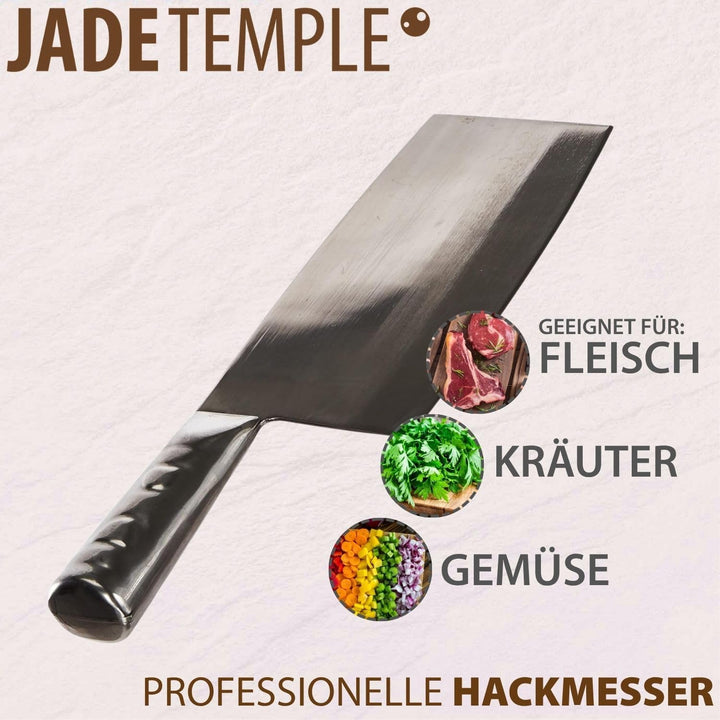 [ No.2 ] JADE TEMPLE Hackmesser 30.5cm Griff und Schneide STAINLESS STEEL