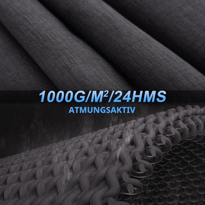 33,000ft Damen Leichte Wasserdichte Softshell Regenjacke Lange Funktionsjacke Übergangsjacke Windjac