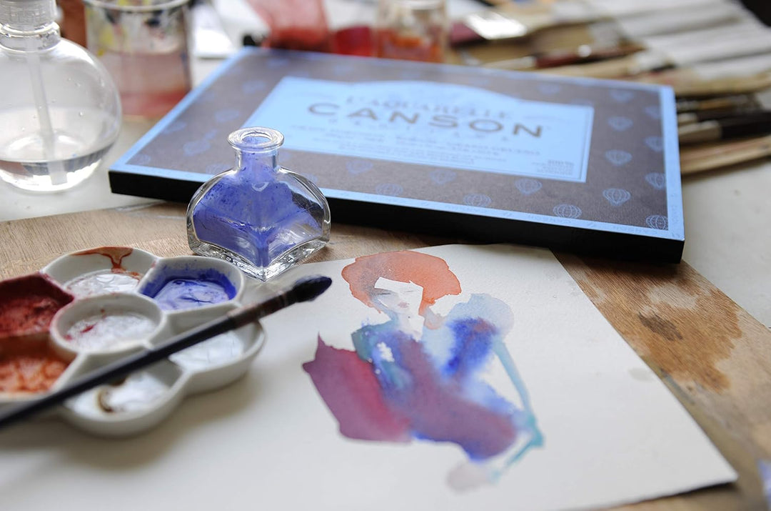 Canson L'Aquarelle Canson Héritage Block 4 Seiten geklebt 20 Blatt Torchon Körnung 31 x 41 cm 31 x 4