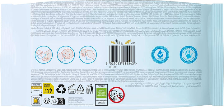 Huggies Pure Extra Care Sensitive Baby-Feuchttücher, 99 Prozent Wasser, ohne Plastik, 8er Pack (384