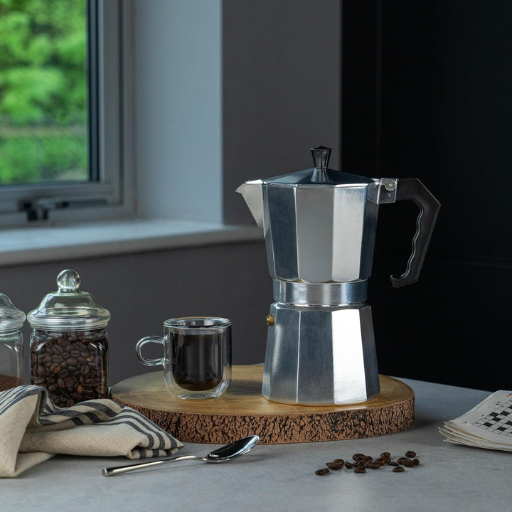 Cafe Ole ECM-12 Café Olé Italienischer Espressokocher aus Aluminium – 12 Mokkatassen/ 480 ml, Alumin