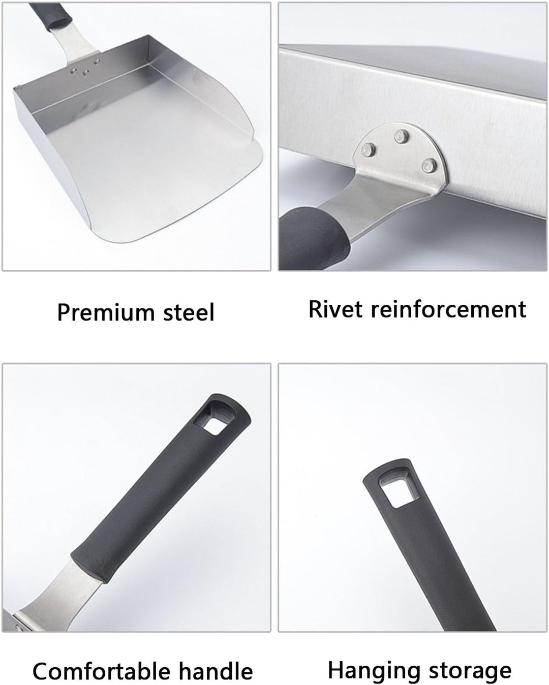 Edelstahl-Grillplatte-Nahrungsmittelbeweger, Professionelle Taco-Fleischschaufel, BBQ-Grill-Lebensmi