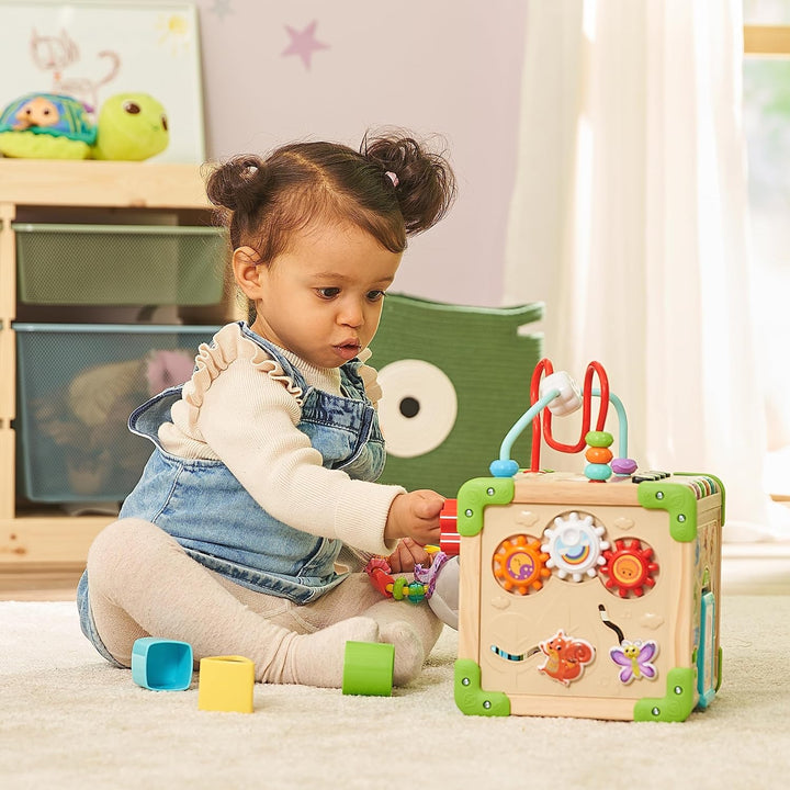 VTech Interaktiver Holz-Spielwürfel – Interaktiver Spielwürfel mit FSC®-zertifiziertem Holz – Mit ve