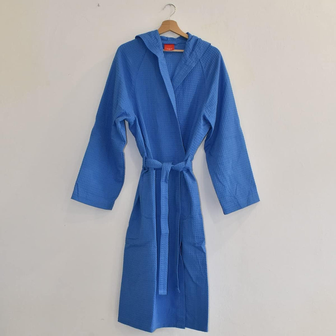 Gabel Golf Bademantel mit Kapuze, Baumwolle, Hellblau, XX-Large XXL 23 Kornblumenblau, XXL 23 Kornbl
