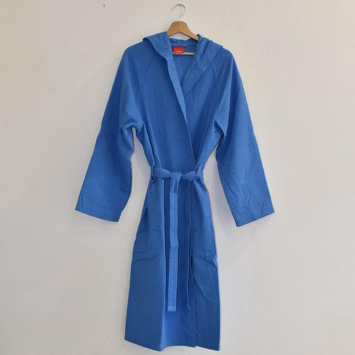 Gabel Golf Bademantel mit Kapuze, Baumwolle, Hellblau, XX-Large XXL 23 Kornblumenblau, XXL 23 Kornbl