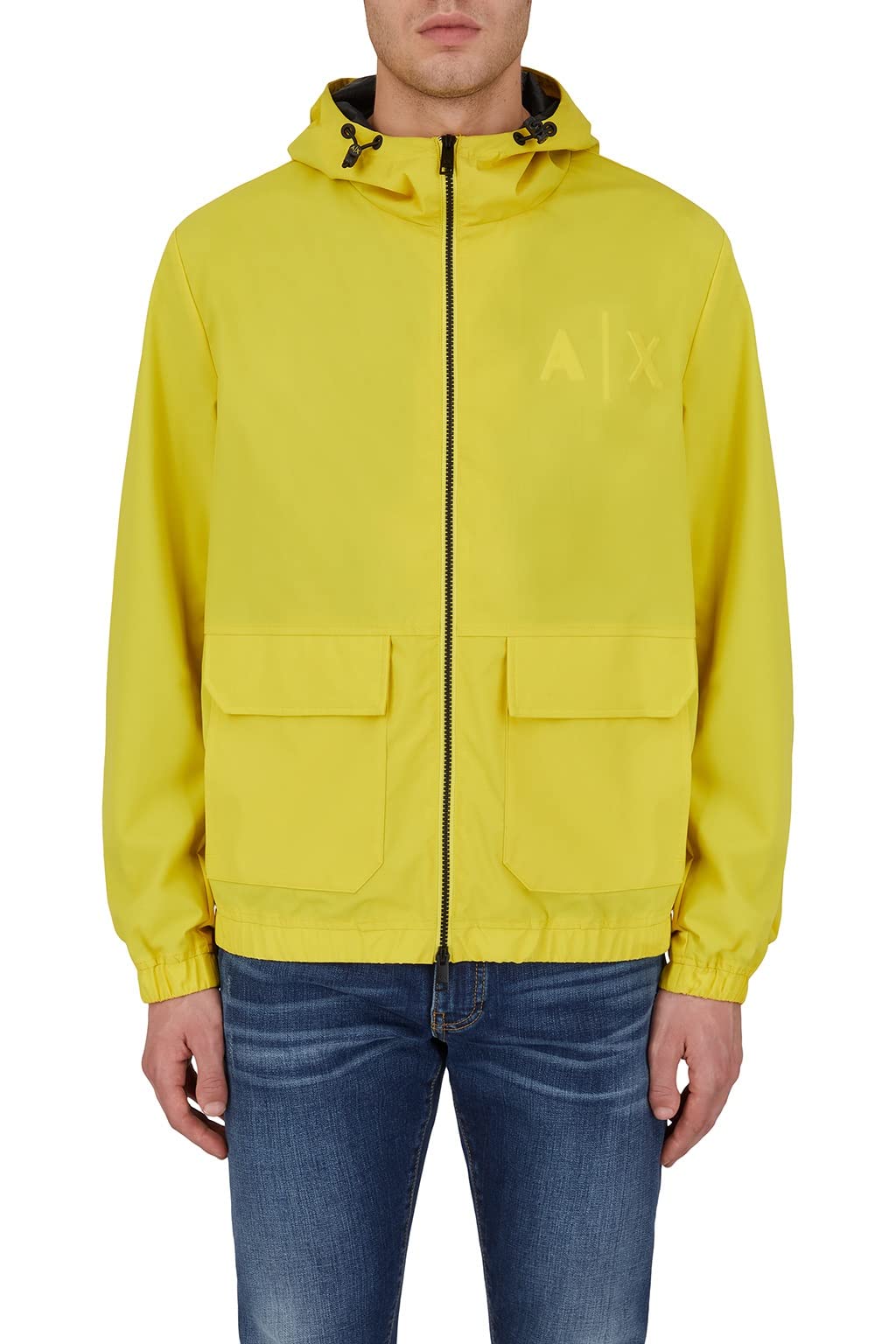 Armani Exchange Herren Logo Back, Front Pockets Jacke, Acid Yellow/Black
