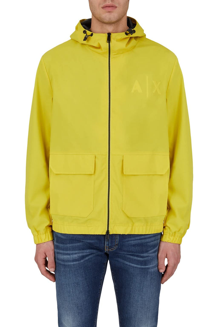 Armani Exchange Herren Logo Back, Front Pockets Jacke, Acid Yellow/Black