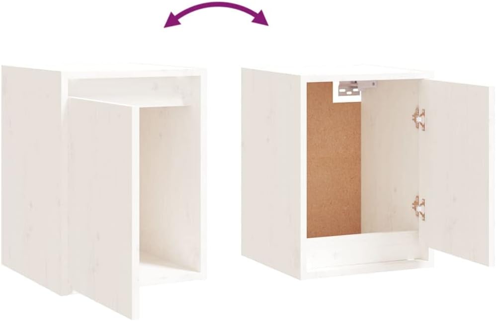 homiuse Wohnzimmer TV-Schränke 3 STK. Weiss Massivholz Kiefer Klassischen TV Schrank Set Wohnzimmer