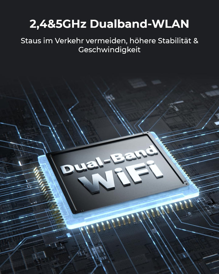 Reolink 2K 4MP Akku Überwachungskamera Aussen mit Personen-/Fahrzeugerkennung, 2,4/5GHz WLAN Batteri