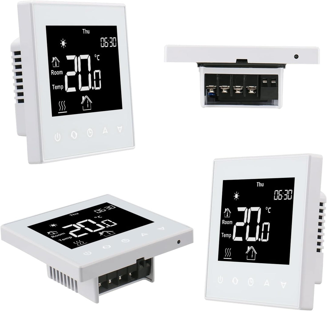 Wengart Digital Thermostat für Elektrische Fussbodenheizung Heizsysteme WG505,Unterputz Programmierb