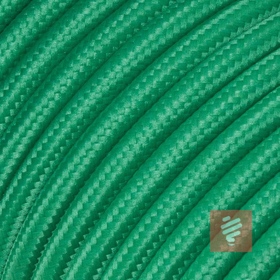 Textilkabel Zuleitung mit Schuko-Stecker (Winkelstecker aus Duroplast: Bakelit Optik), Leitung H03VV