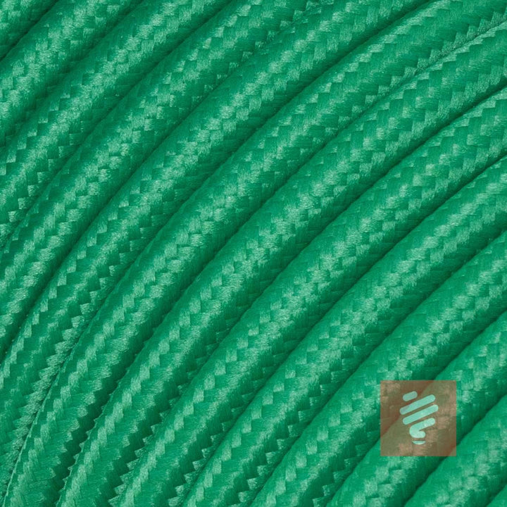 Textilkabel Zuleitung mit Schuko-Stecker (Winkelstecker aus Duroplast: Bakelit Optik), Leitung H03VV
