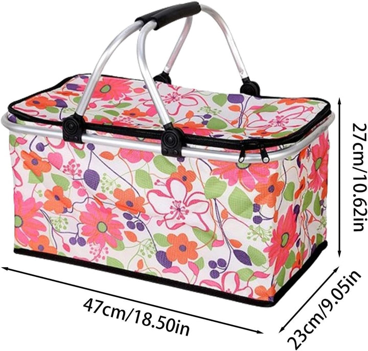 Grosser Picknickkorb,Grosser Picknickkorb | Tragbarer 30-Liter-Picknickbox-Kühler,Oxford-Stoff-Pickn