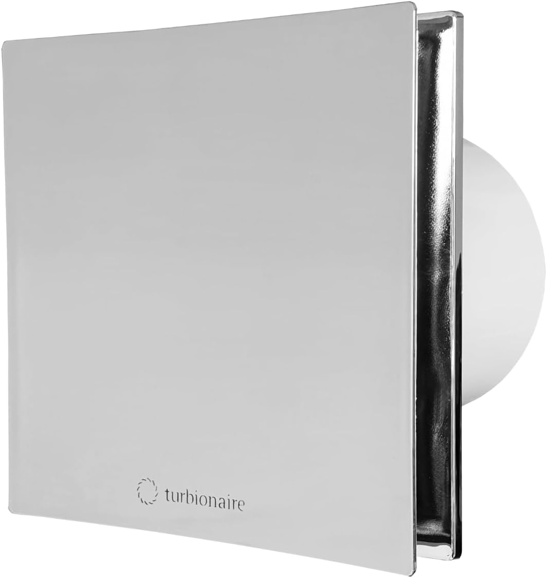 Turbionaire Arte 100 SC Bad Ventilator 100mm Verchromt für die Evakuierung Standard für Bad, Küche,