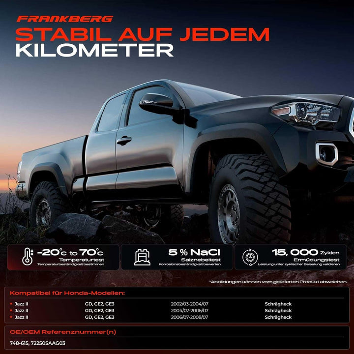 Frankberg Fensterheber Mit Motor Vorne Links Kompatibel mit Jazz II GD Schrägheck 1.2L 1.3L 2002-200