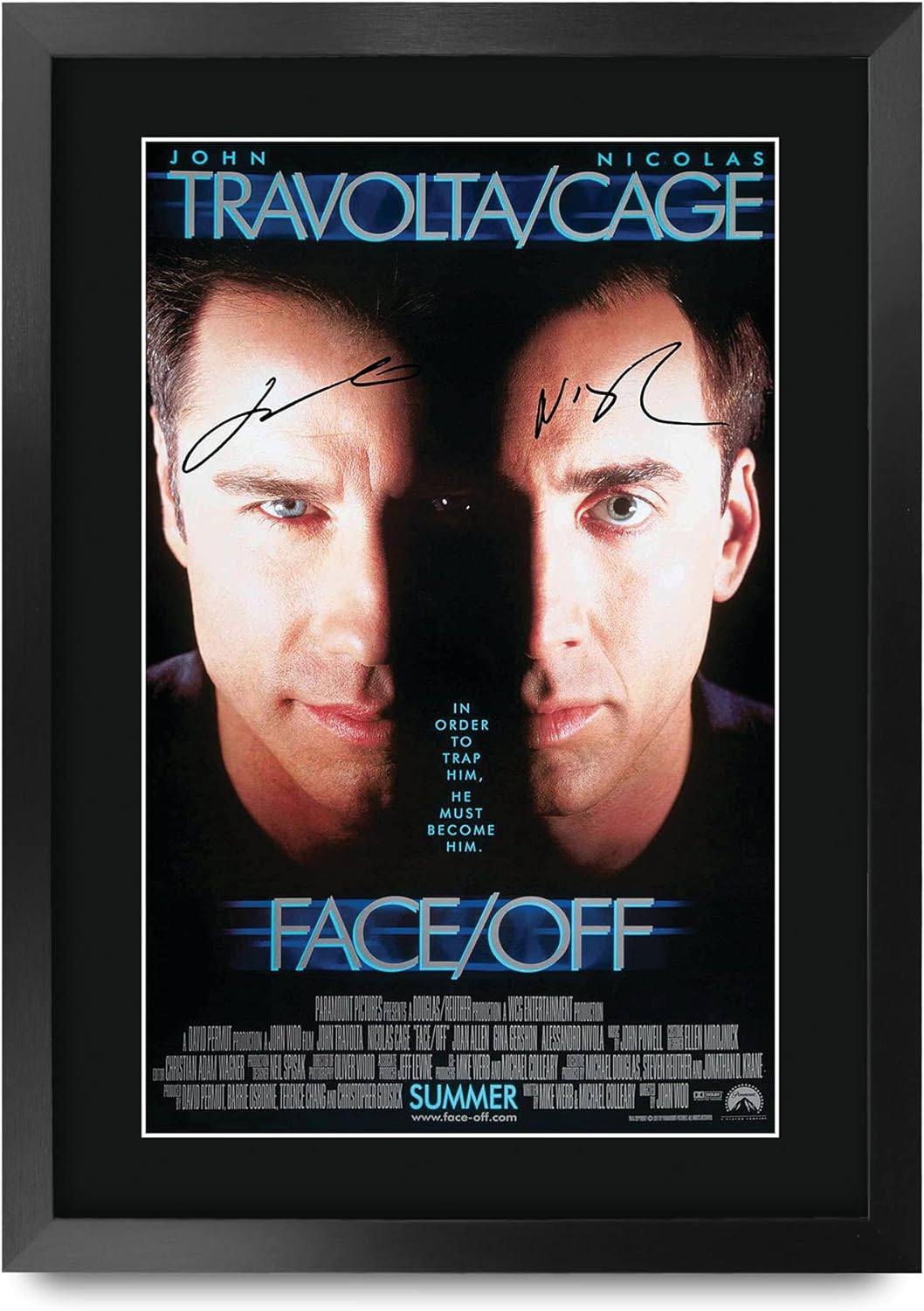 HWC Trading Face Off A3 Gerahmte Signiert Gedruckt Autogramme Bild Druck-Fotoanzeige Geschenk Für Ni