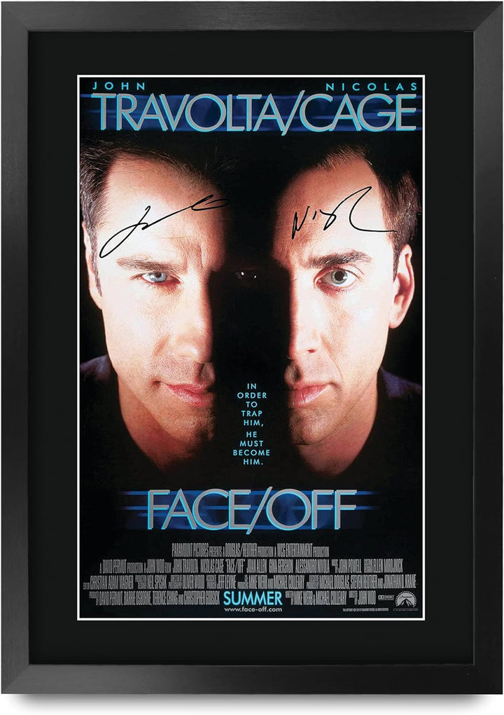 HWC Trading Face Off A3 Gerahmte Signiert Gedruckt Autogramme Bild Druck-Fotoanzeige Geschenk Für Ni