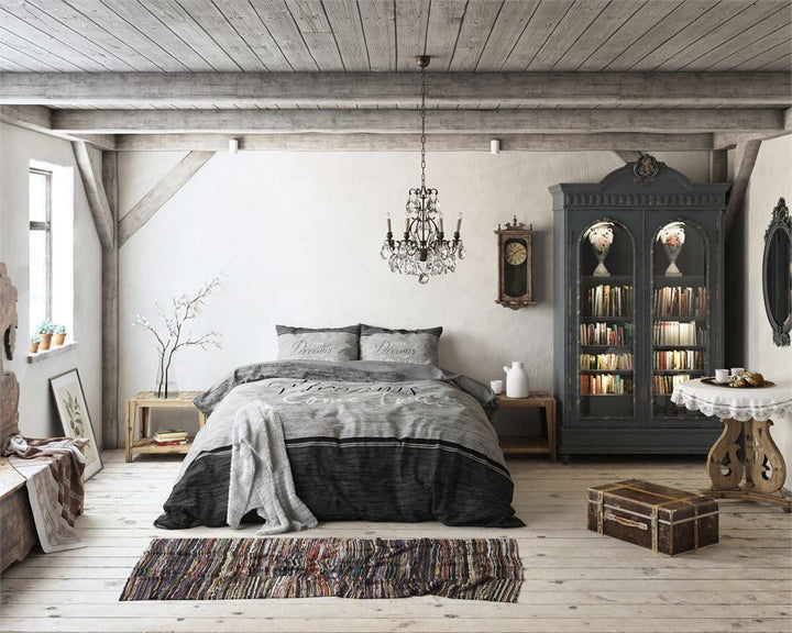 Sleeptime Bettwäsche 4teilig 100% Baumwolle True Dreams, 155cm x 220cm, Reissverschluss, Mit 2 Kisse