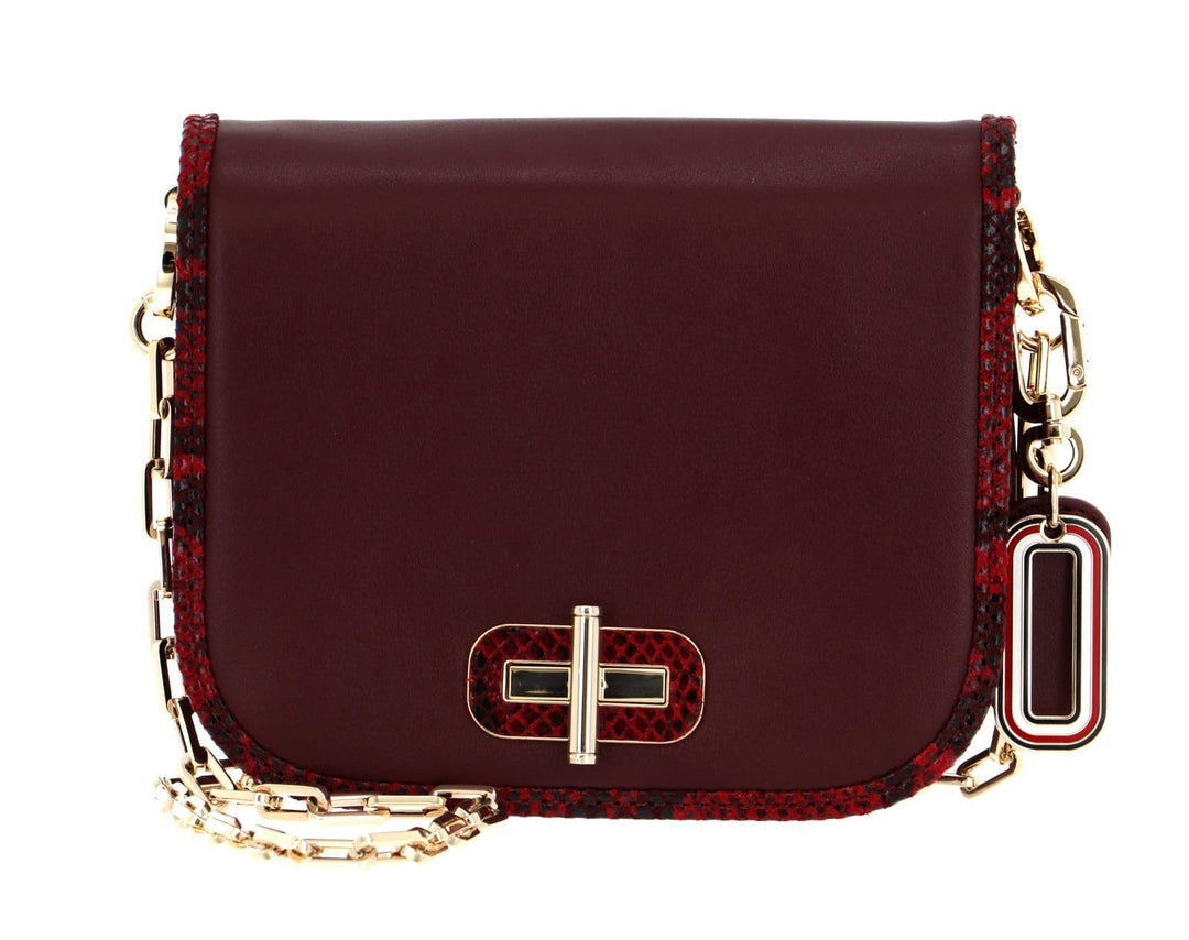 Tommy Hilfiger Leather Statement Crossover S Burgundy