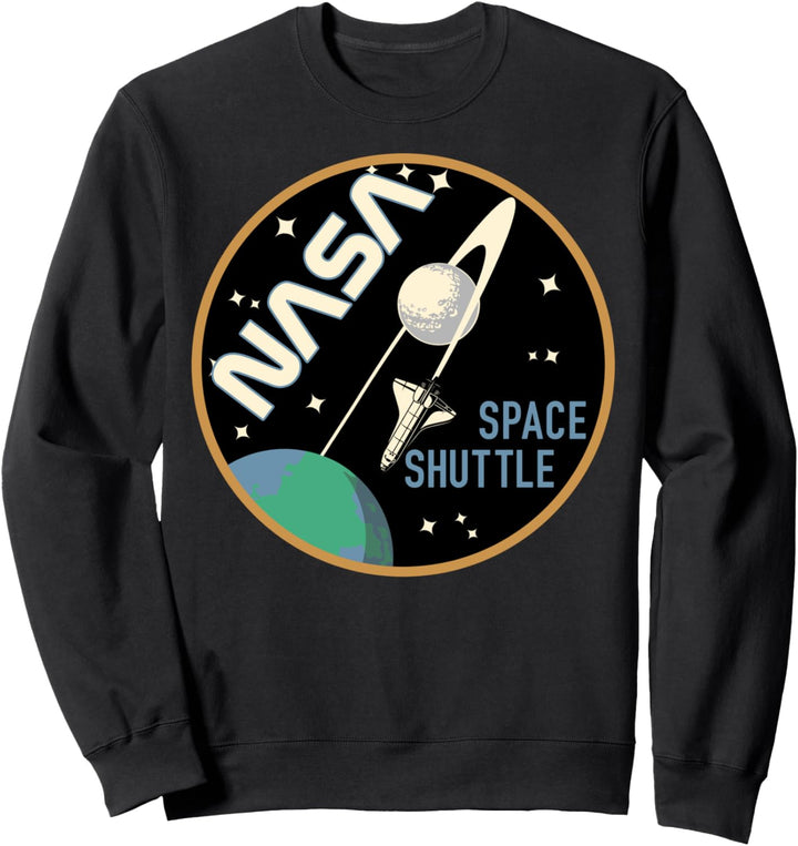 NASA Space Shuttle Around Moon Poster Sweatshirt