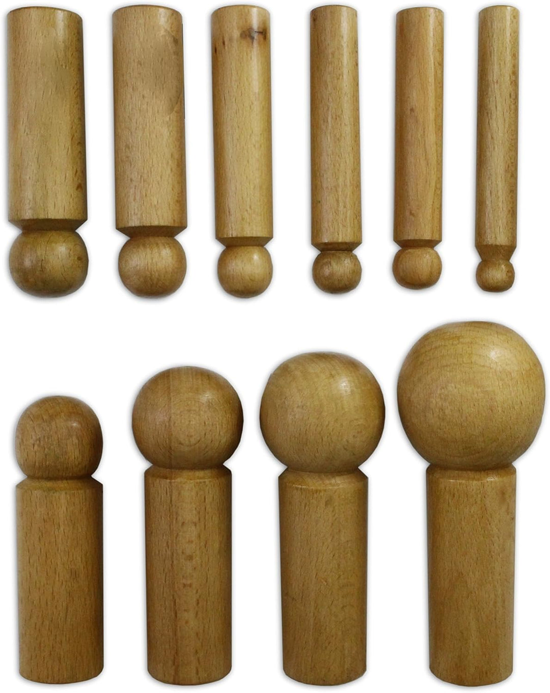 Hartholz-Flachanke und 10 Kugelpunzen DomeXX-10