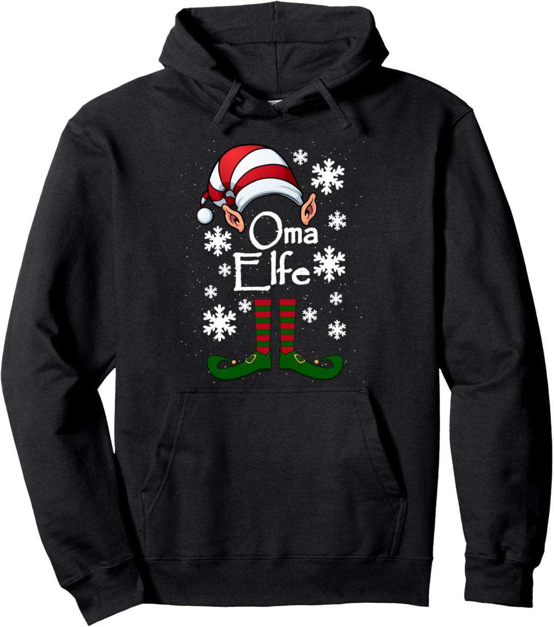 Elfen Oma - Grossmutter Elfe Weihnachten Ugly Christmas Pullover Hoodie