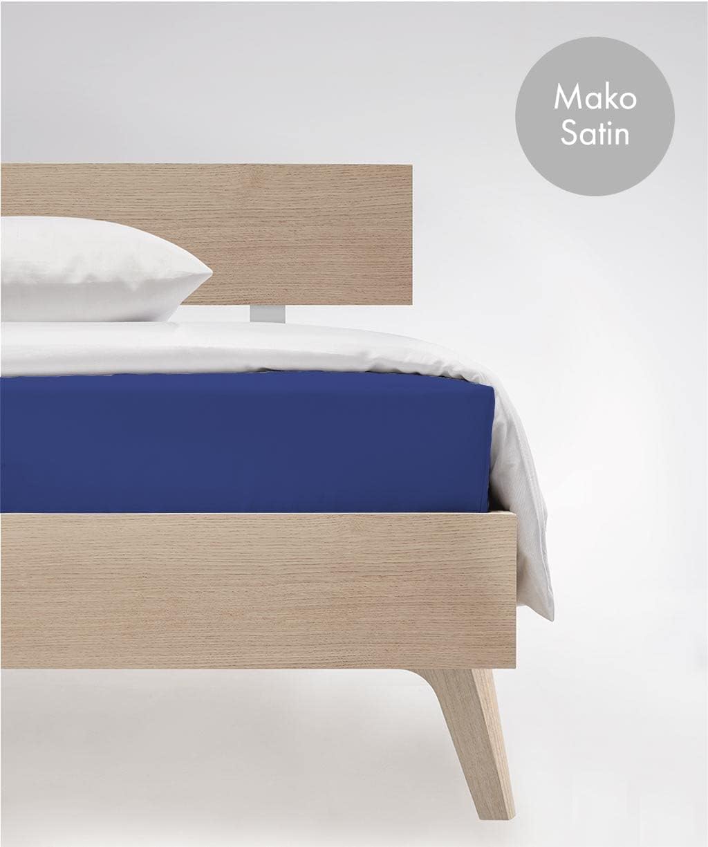fleuresse L Uni-Colours-Bettlaken, Mako-Satin, Royal-blau, 220 x 260