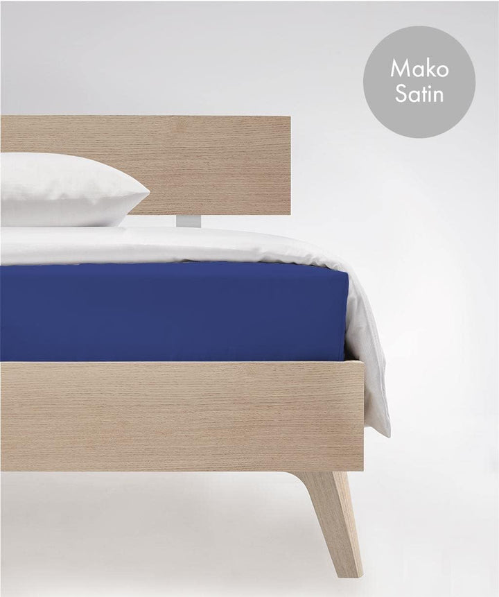 fleuresse L Uni-Colours-Bettlaken, Mako-Satin, Royal-blau, 220 x 260