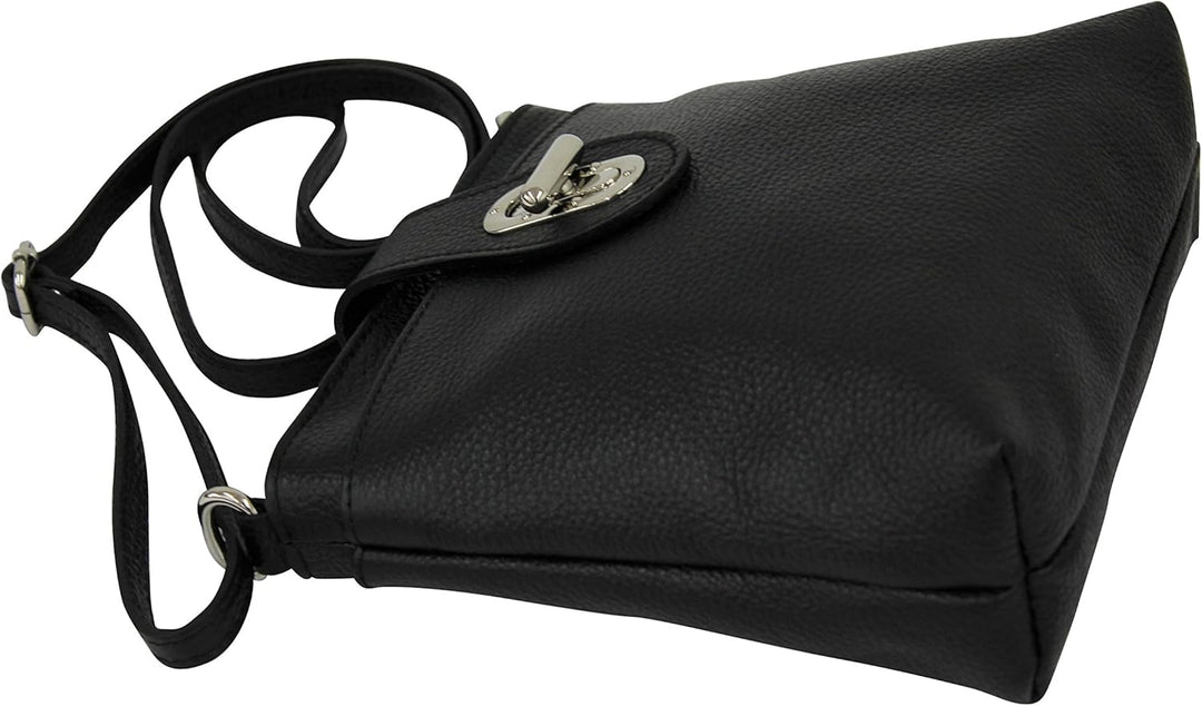 AMBRA Moda Damen echt Ledertasche Handtasche Schultertasche Umhängtasche Citybag Girl Crossover GL00