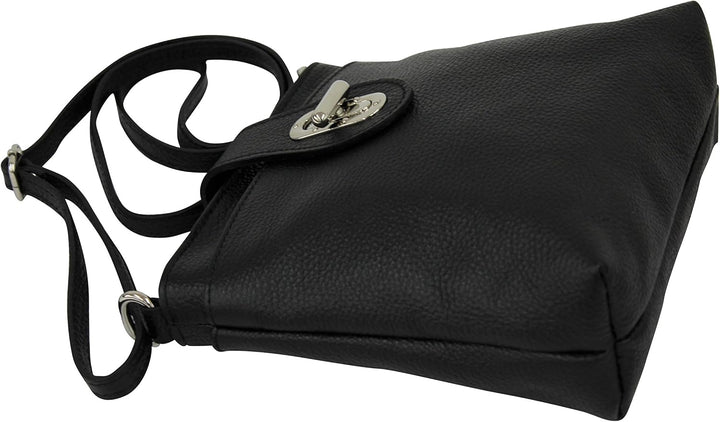 AMBRA Moda Damen echt Ledertasche Handtasche Schultertasche Umhängtasche Citybag Girl Crossover GL00