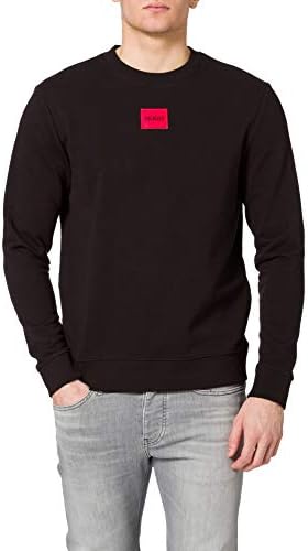 HUGO Herren Diragol212 Regular-Fit Sweatshirt aus Baumwoll-Terry mit Logo-Label M Black1, M Black1