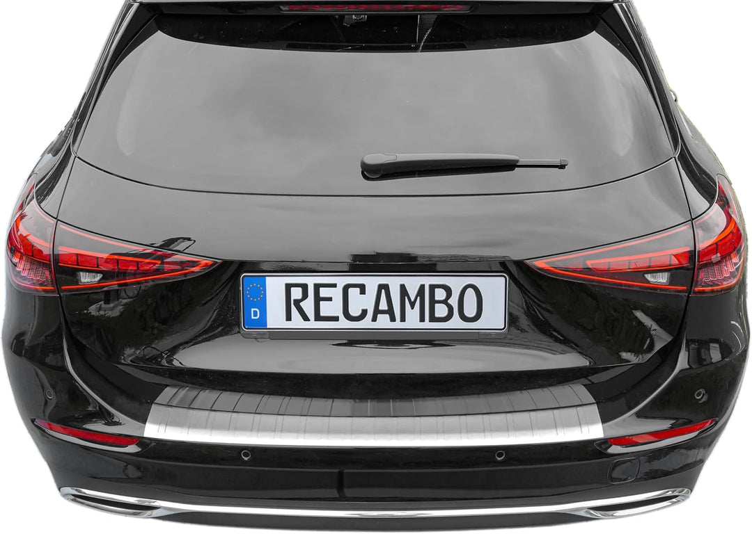 RECAMBO Ladekantenschutz Edelstahl kompatibel für Mercedes C-Klasse T-Modell S206 BJ ab 2021 - matt