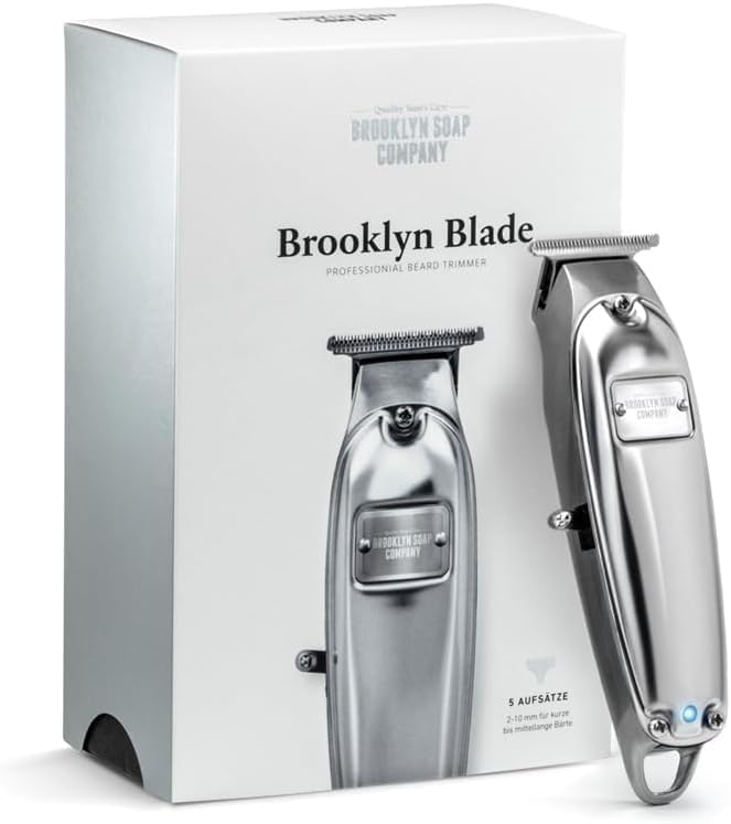 Brooklyn Soap Company - Brooklyn Blade Barttrimmer USB-C - Profi Bartschneider für Herren - Edelstah