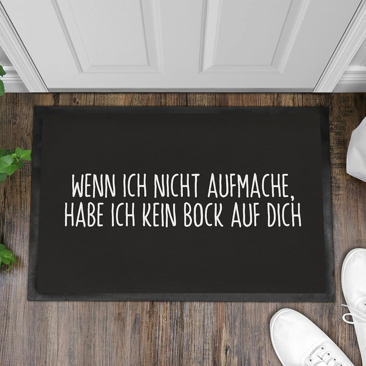 Trendation - Lustige Fussmatte mit Spruch Geschenk Lustiger Spruch Kein Bock Auf Dich Fussmatten 60x