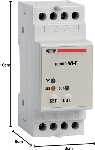VEMER VE780700 MEMO WiFi - Astronomischer Zeitschaltuhr mit Wi-Fi, Stündliche oder astronomische Pro