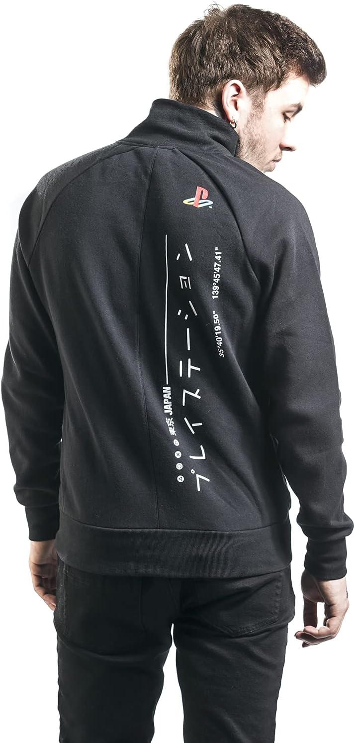 Difuzed Sony Playstation Tech19 Bomberjacke, nahtlos, Schwarz , S