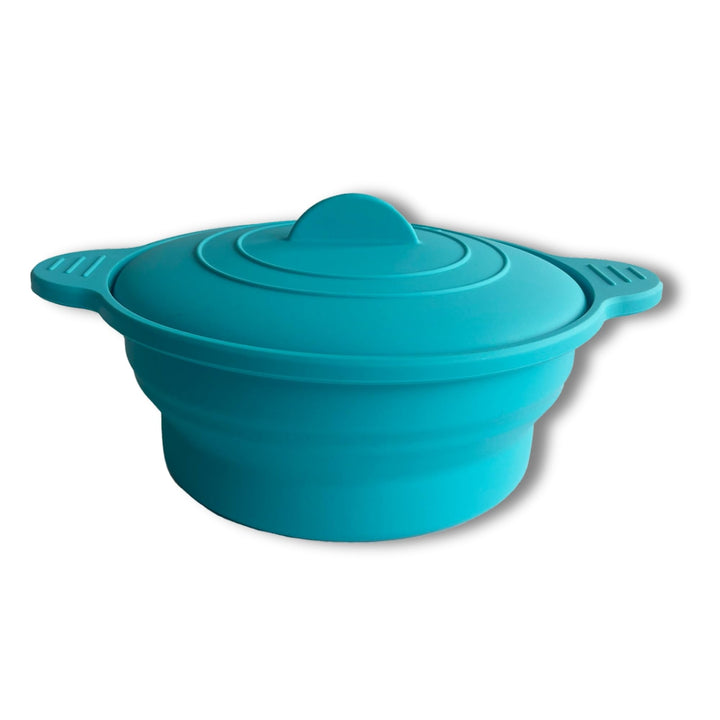 Dampfgarer für die Mikrowelle und Ofen 900ml | Faltbarer Dampfbox aus Silikon Schnell und Gesund Koc