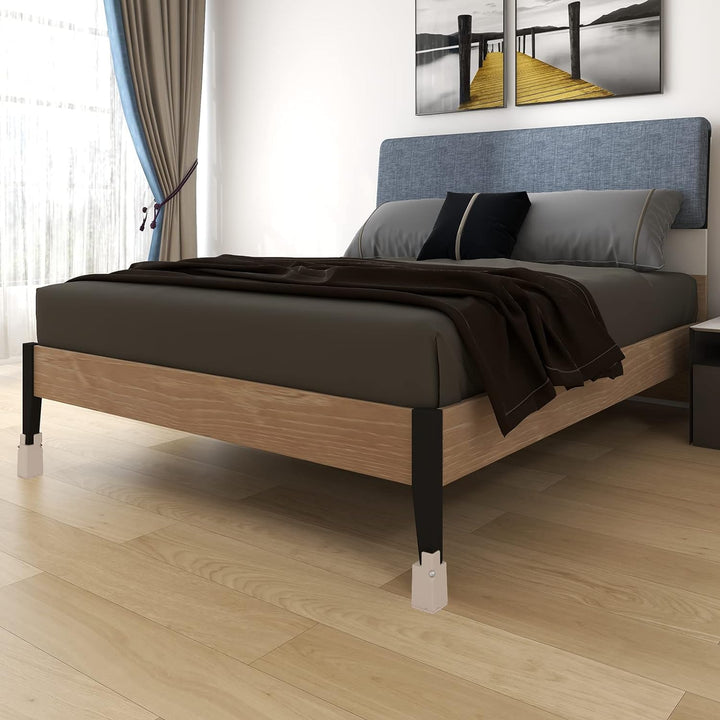 RCHYFEED Verstellbare Betterhöhung Möbelerhöhung 10cm mit Schraubklemme, Gray Betterhöher 4 Zoll Sch