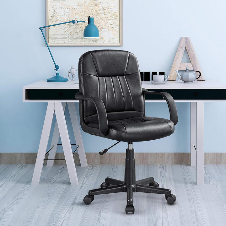 Yaheetech Bürostuhl ergonomischer Computerstuhl, Schreibtischstuhl mit Armlehne, höhenverstellbar un