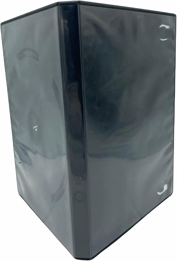 5 x Schwarze DVD Hüllen für 1 Disc – 14 mm Rückenstärke – Single DVD CD Blu-ray Box mit Aussenfolie