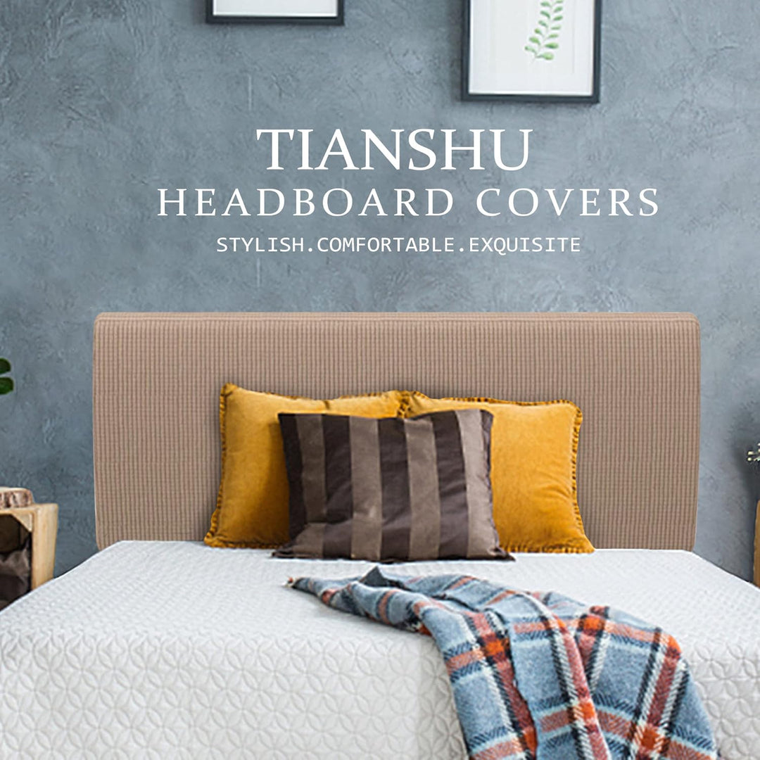 TIANSHU Stretch-Bettkopfteilbezüge Kopfteilbezug Wandschutz Dehnbare Staubdichter Bettkopfschutzbezu