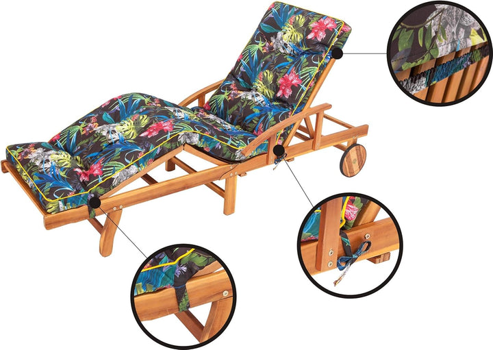 Liegenauflage, Auflage für Gartenliege 200 x 55 x 8 cm, Auflagen für Deckchair, Polsterauflage für S