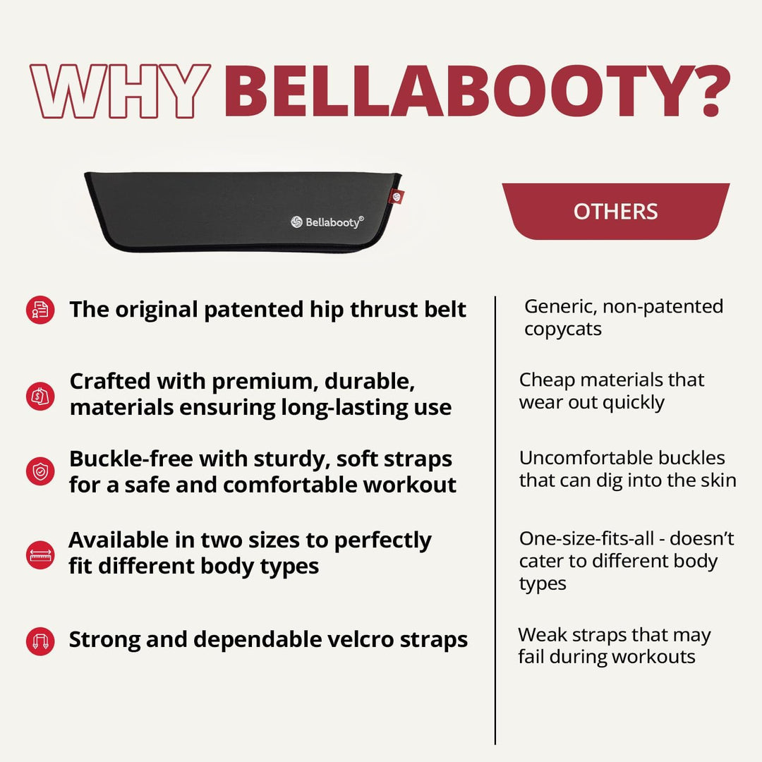 Bellabooty Übungs-Hüftgurt, einfach zu verwenden mit Hanteln, Kugelhanteln oder Tellern, rutschfeste