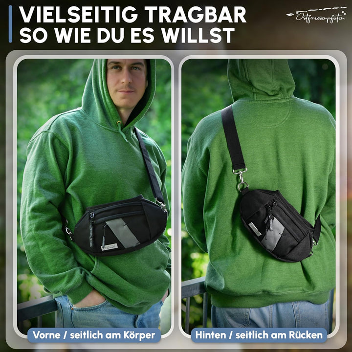 Leckerli-Crossbag 'Ubbo' für Hunde aus hochwertigem Polyester mit Einhandmagnetverschluss - Leckerli