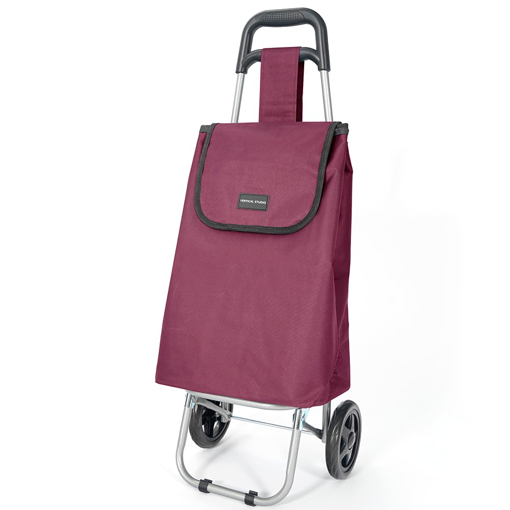 Einkaufstrolley 35 L – Klappbar, leicht & robust, mit Alugestell, Reissverschlusstasche & Klettversc