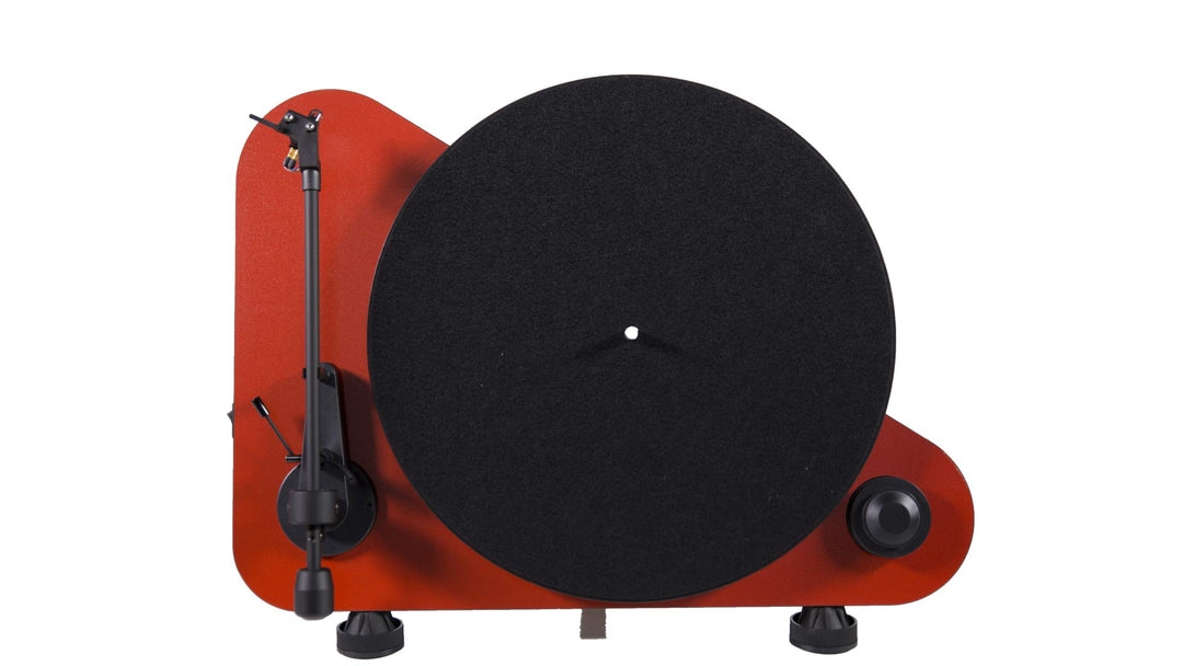 Pro-Ject VT-E R, Vertikaler Plug&Play Plattenspieler, Rechtshänder (Rot), Rot