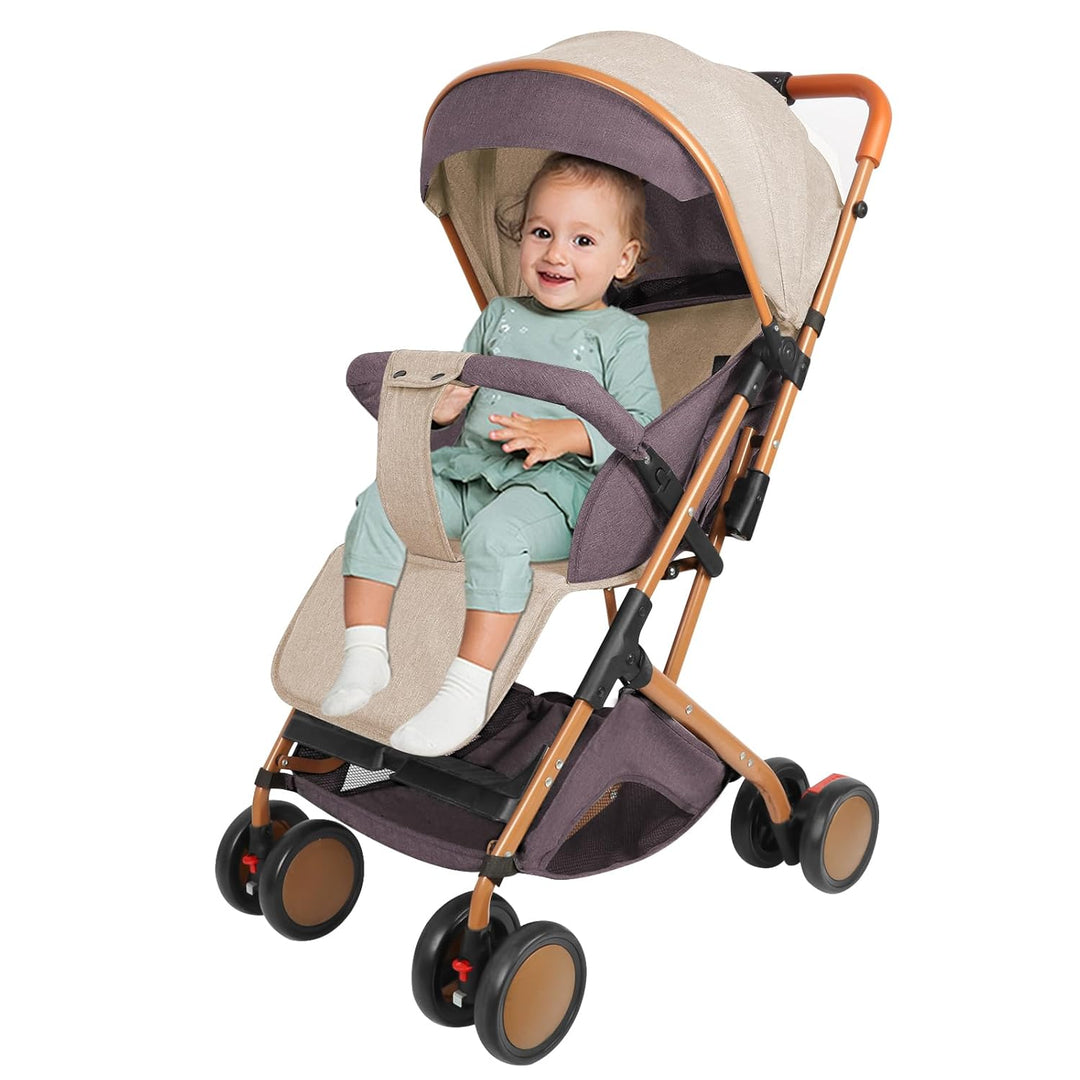 Buggy mit Liegefunktion, Kinderwagen Zusammenklappbar mit Wattepads und Moskitonetzen, Reisebuggy mi