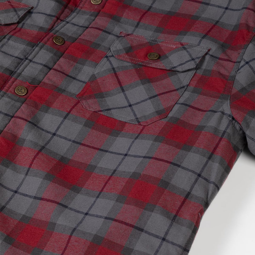 Coevals Club Herren Flanell Jacke Hemd Sherpa Holzfällerhemd Flanellhemd Langarm Kariertes Druckknöp