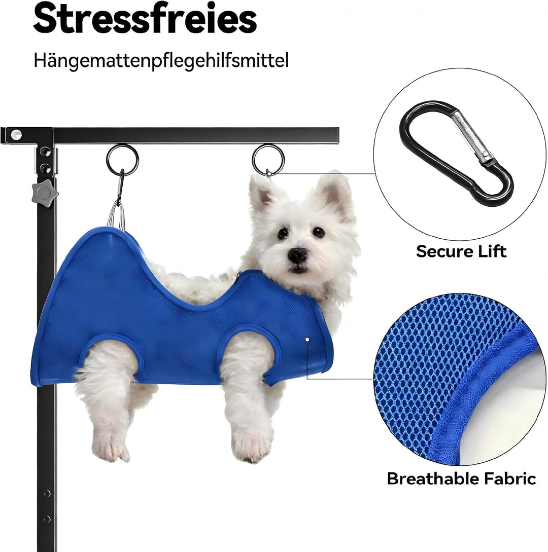 Faltbarer Hundepflegetisch-Arm mit Tischklemme – Höhenverstellbar 66–102 cm, Grooming-Arm mit Hängem