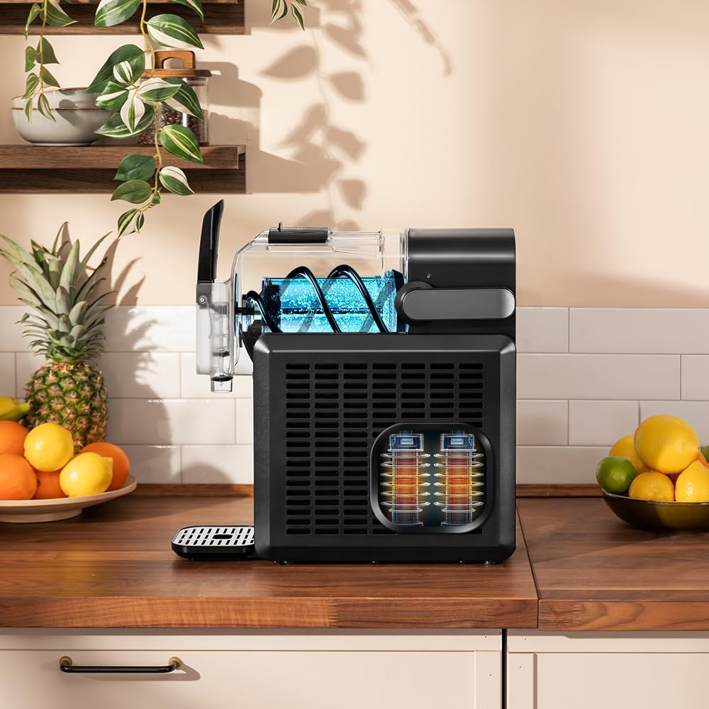 Cecotec Slush-Eis Maschine 2,6 L Twist&Ice 2600, Getränke fertig in 15-60 Minuten, Touch-Steuerung,